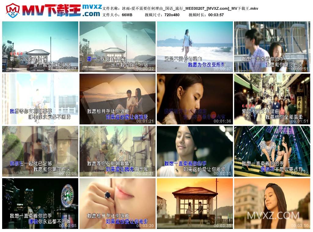 冰雨-爱不需要任何理由_国语_流行_MEE00207